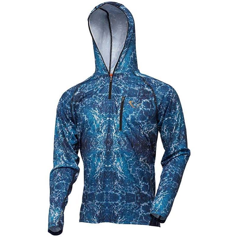 Sweat Homme Savage Gear Salt Uv Hoodie - Bleu