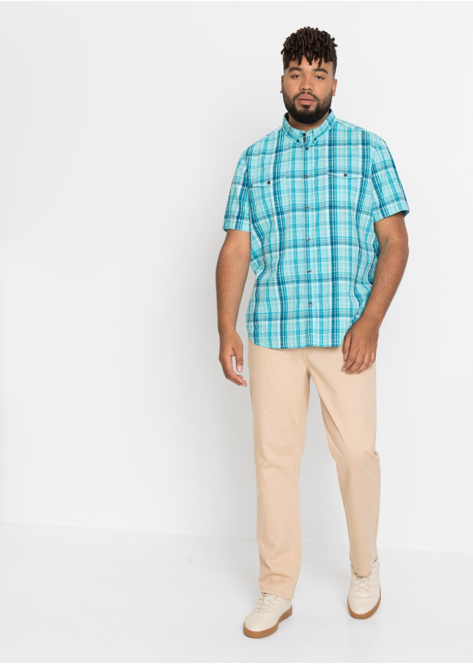 Chemise manches courtes en seersucker