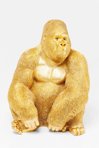 KARE DESIGN Dekofigur GORILLA goldfarbig