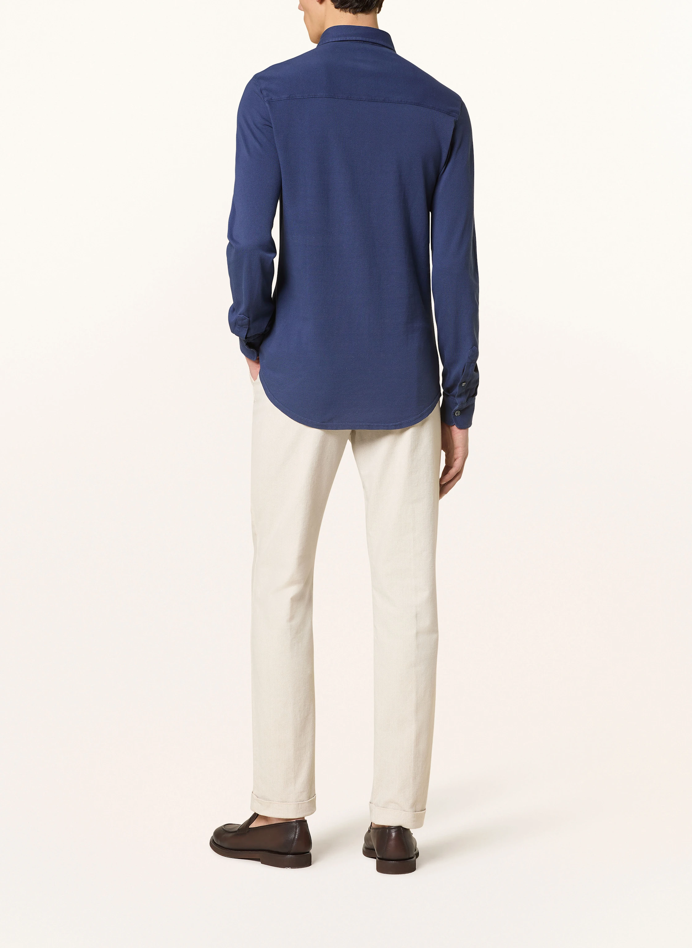 FEDELI Piqué-Hemd Custom Fit