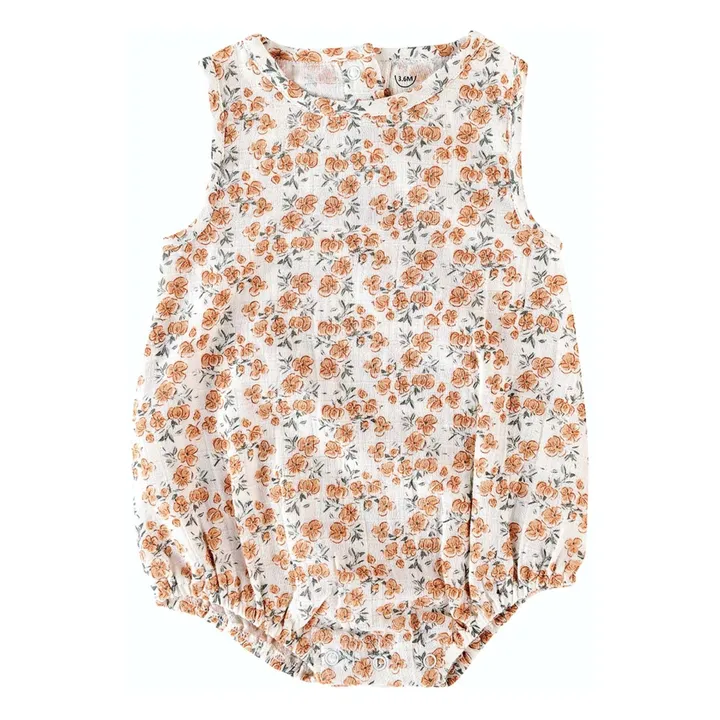 Bonjour Little Barboteuse Californian Poppy Coton Bio | Ecru