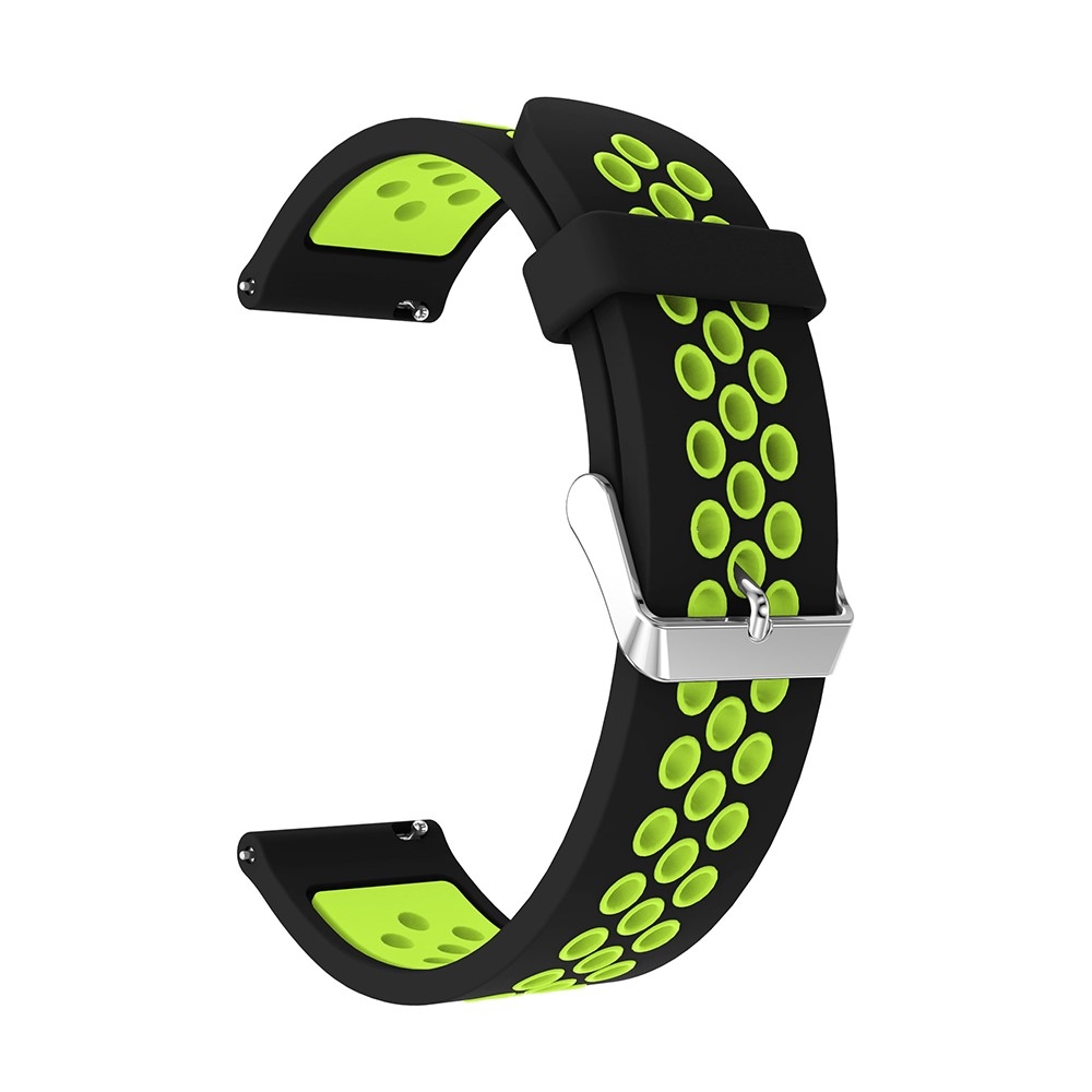 Samsung Galaxy Watch 6 (40mm/44mm) / 6 Classic (43mm/47mm) Ersatz Silikon Armband Dual Color Dornschliesse - Schwarz / Grün