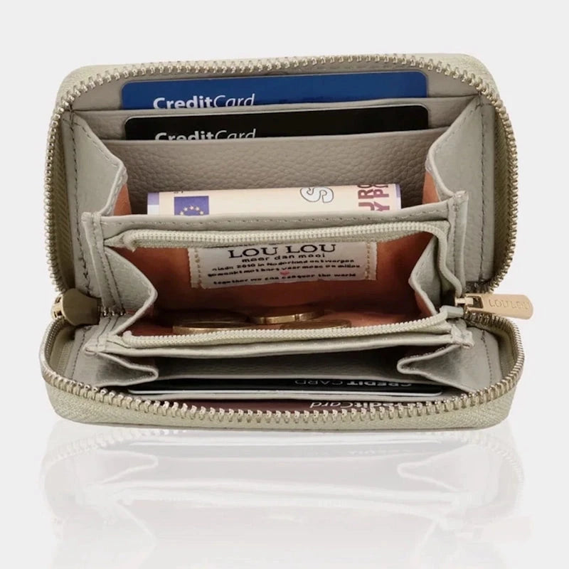 LouLou Essentiels Portemonnee RFID Petit Emilie Fog