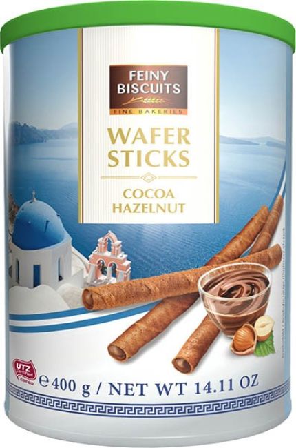 Feiny Biscuits Wafelrolletjes met Cacao-Hazelnoot 400g