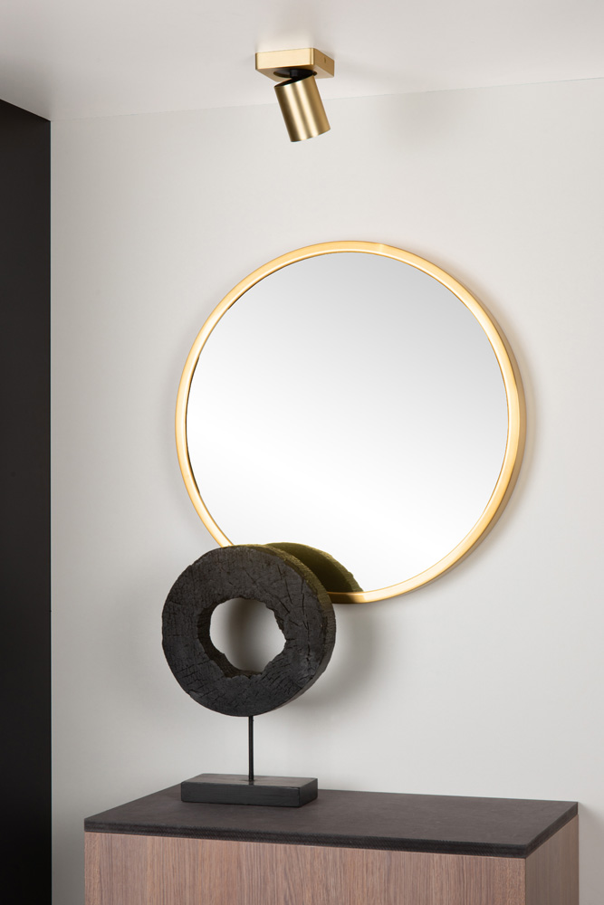 Lucide Nigel plafondlamp draaibaar 1x 5W goud mat