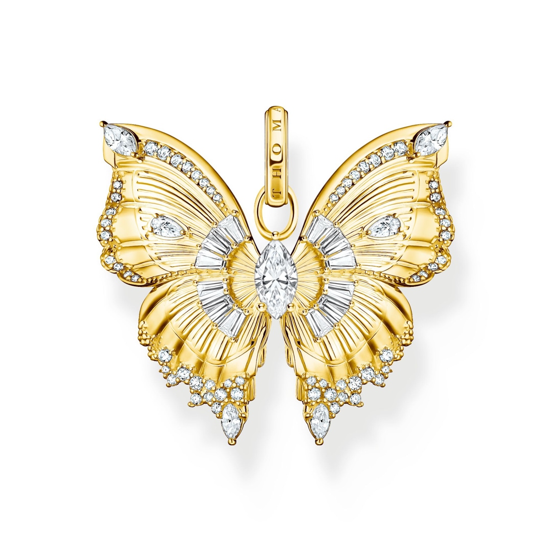 Thomas Sabo Blooming Skies Anhänger Schmetterling Butterfly Paradise mit Steinen vergoldet