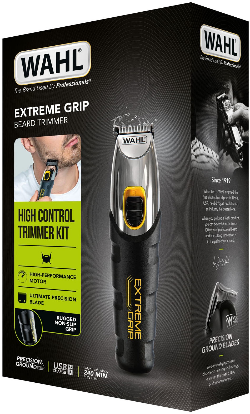 Wahl Bartschneider »Extreme Grip« 14 Aufsätze Rutschfester Griff, Lithium-Ionen-Technologie, USB Aufladung