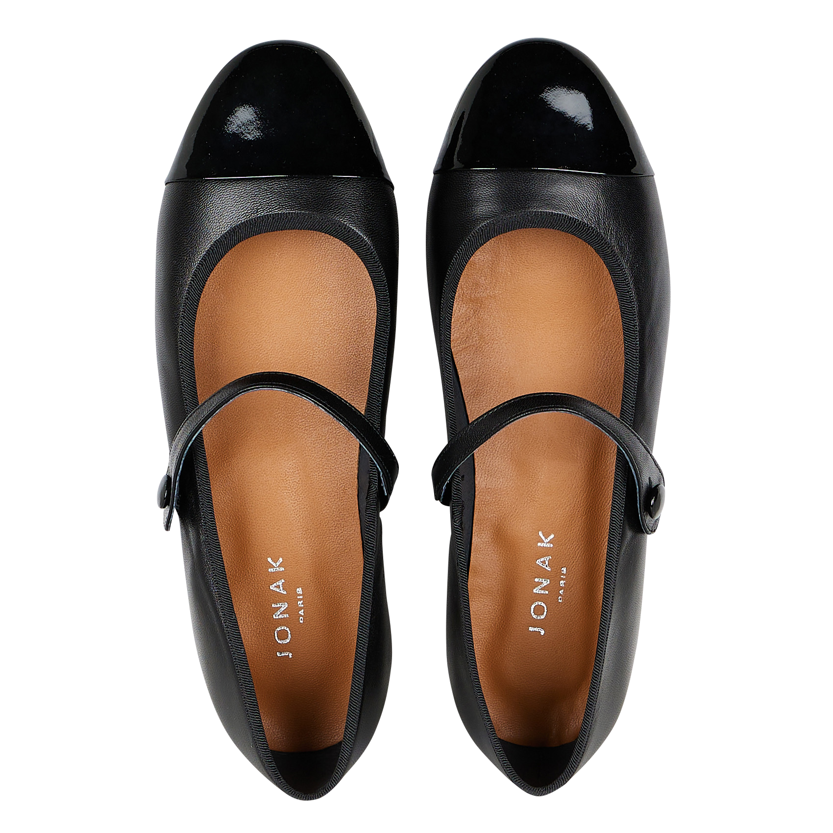 DREUX - Ballerines à brides en cuir | Noir