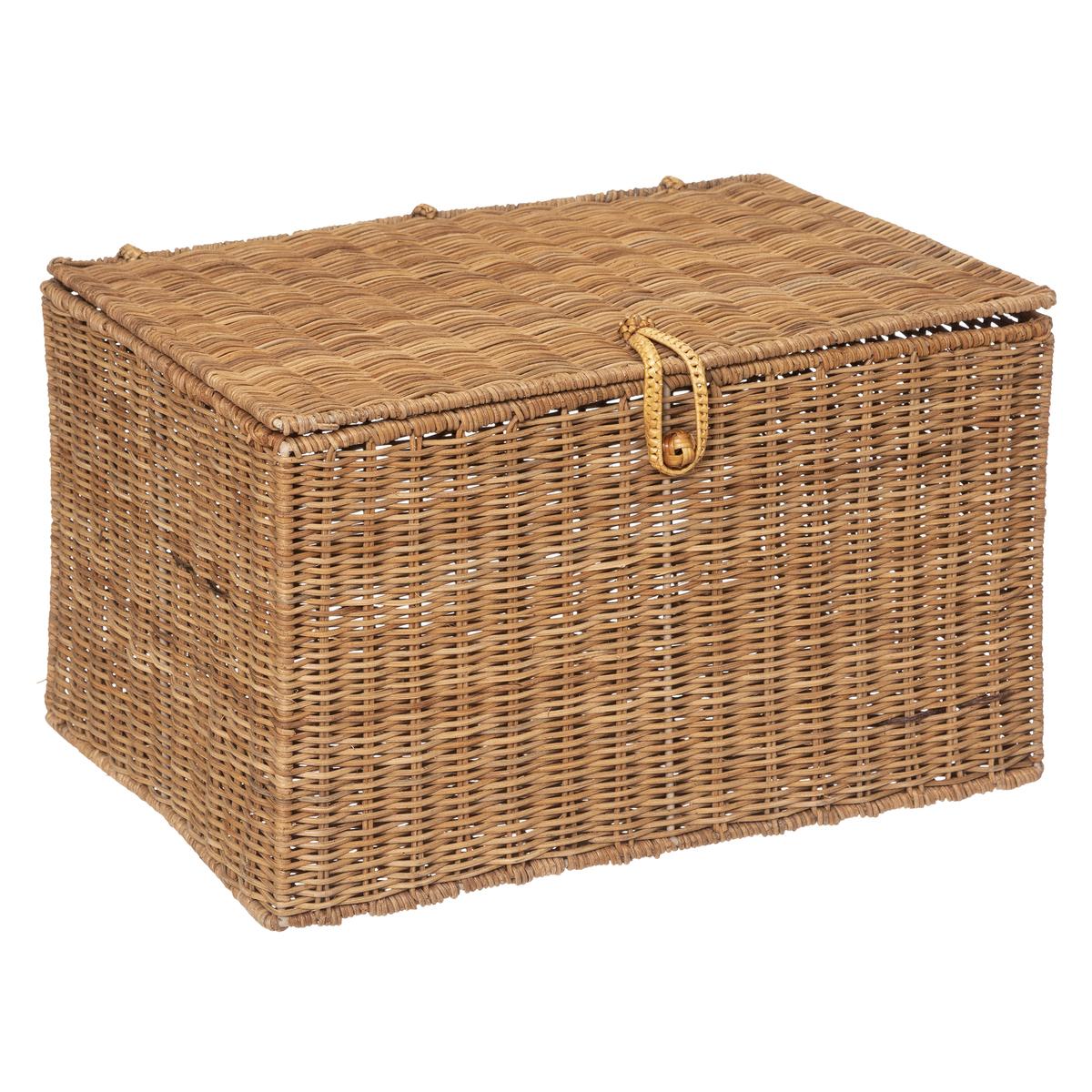 MALLE ROTIN CARMEN NATUREL D.50.5X36X29.5CM