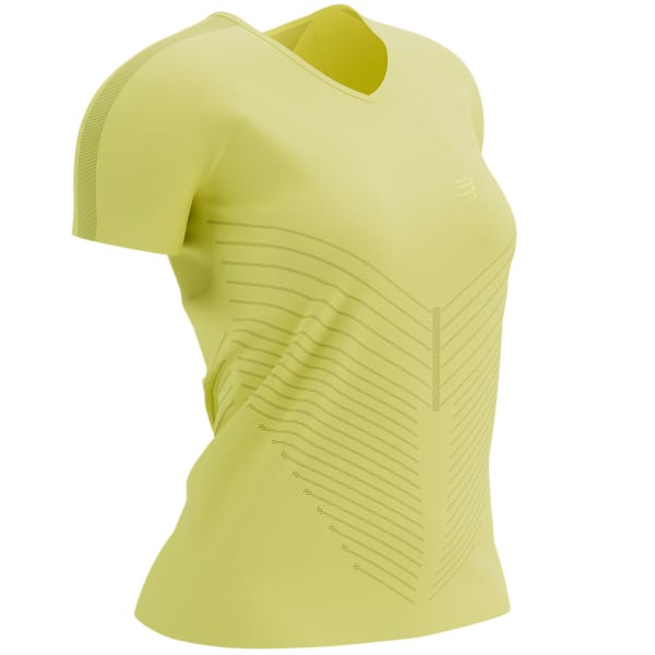 T-shirt running COMPRESSPORT PERFORMANCE SS TSHIRT W GREEN SHEEN