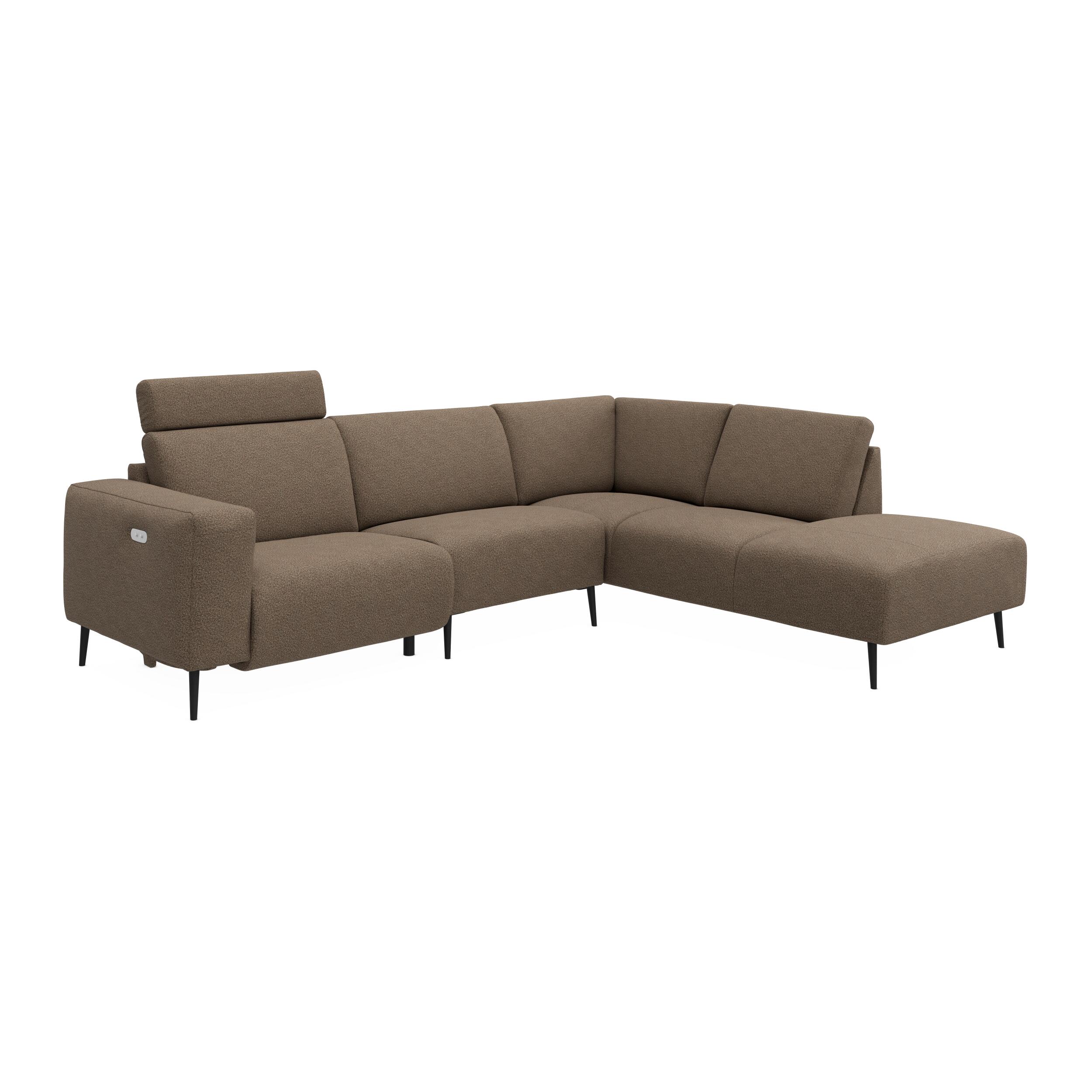 Remus højrevendt sofa med pufafslutning