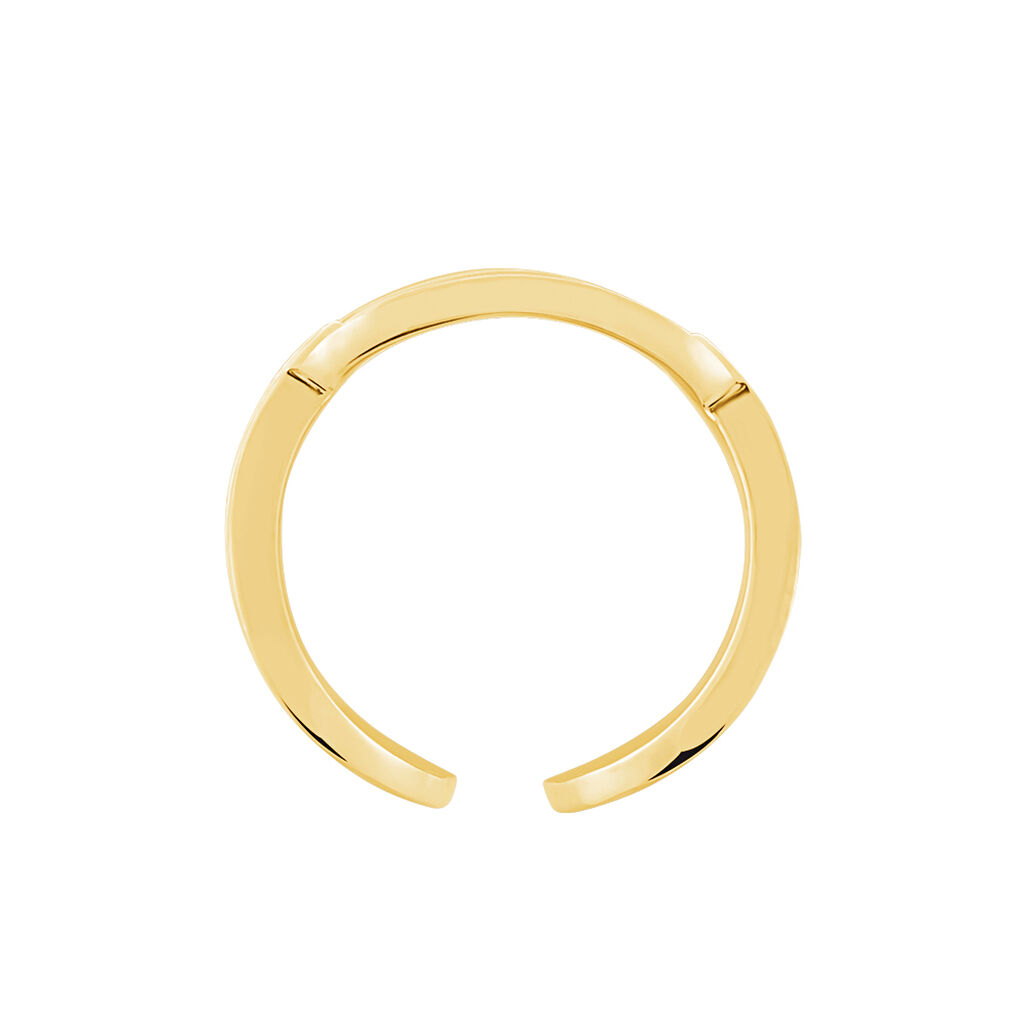 Bague Ajustable Agostino Acier Doré