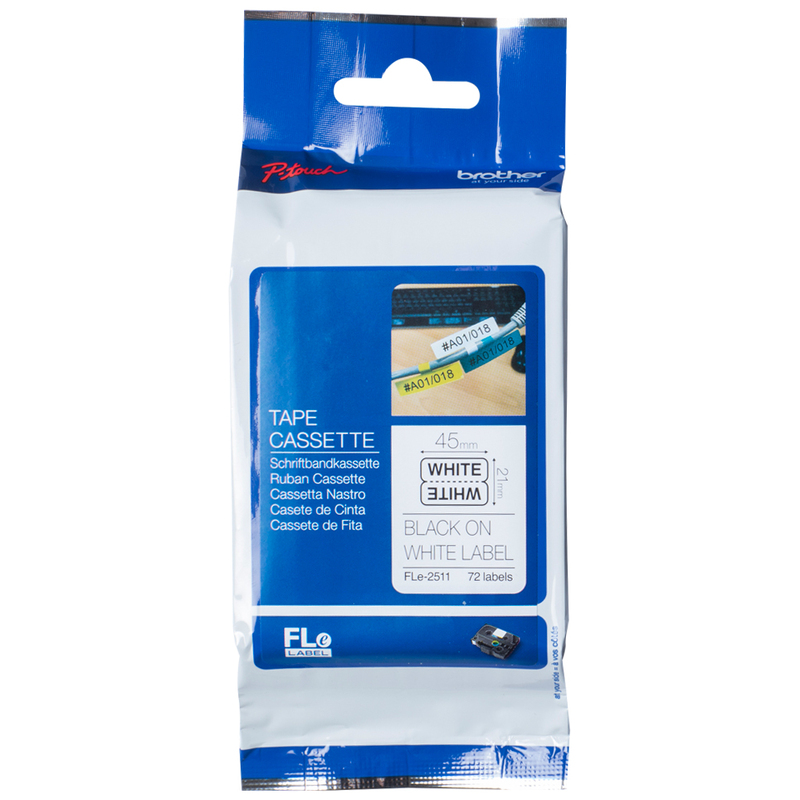 Brother P-Touch Einzelfähnchen FLE-2511, 21 mm, schwarz auf weiss