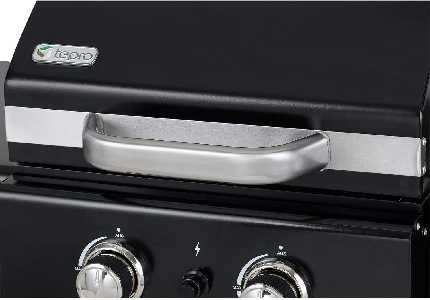 tepro Gasgrill Mayfield 2 mit 2 hochwertigen, leistungsstarken Edelstahlbrennern, verchromten Grillrosten (Rost-in-Rost-System), großer Warmhaltefläche, integriertem Thermometer im Deckel und praktischen Seitenablagen, Maße ca. 112 x 58 x 100 cm - 20