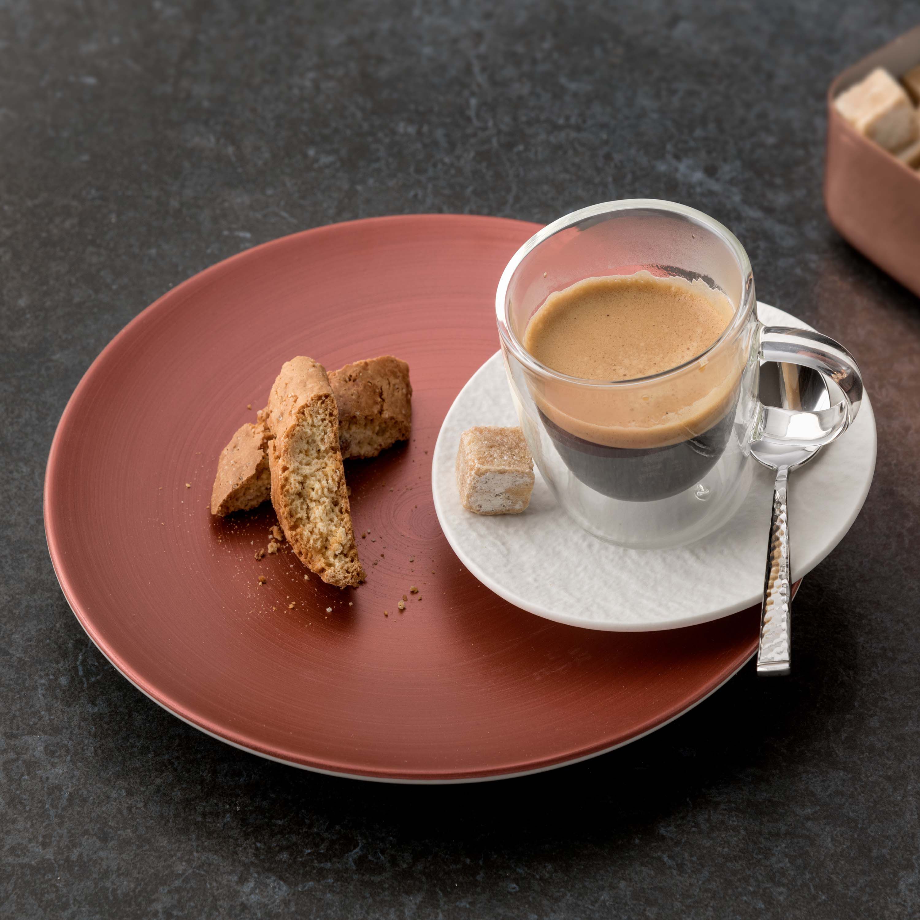 Manufacture Appetizer and dessert plate Copper, 8.3'', Premium Porcelain