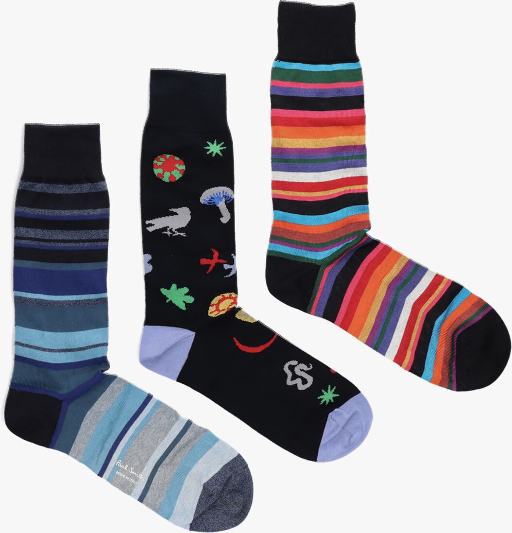 PAUL SMITH blauwe paul smith sokken men sock pack navy mix