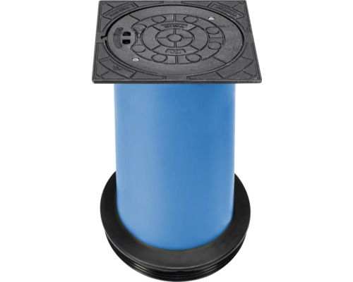 Telescopische putdeksel zonder ventilatie DN 315 mm belastingsklasse D 400 incl. blauwe buis