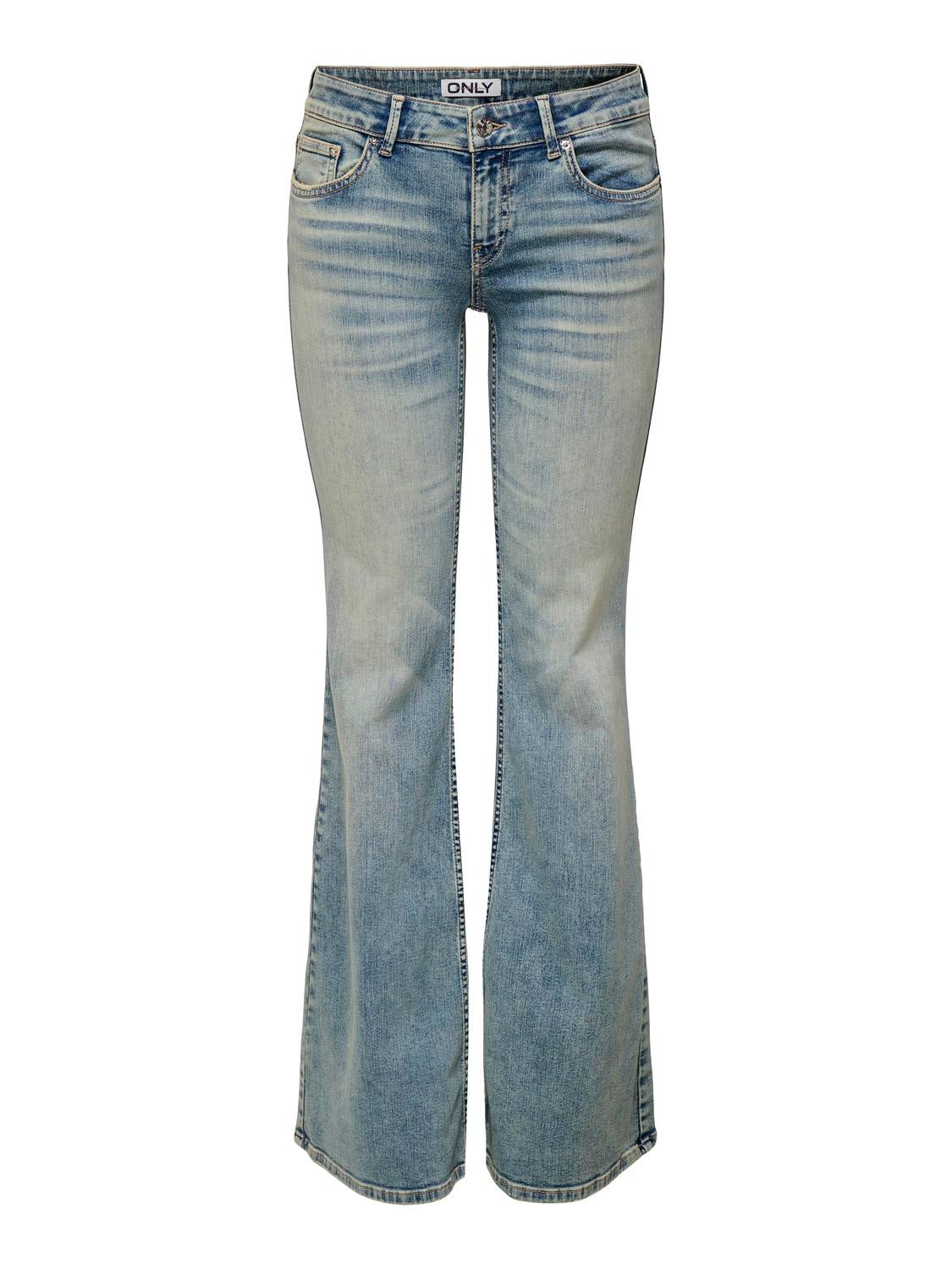 ONLTIGER Niedrige Taille Ausgestellt Jeans Medium Blue Denim
