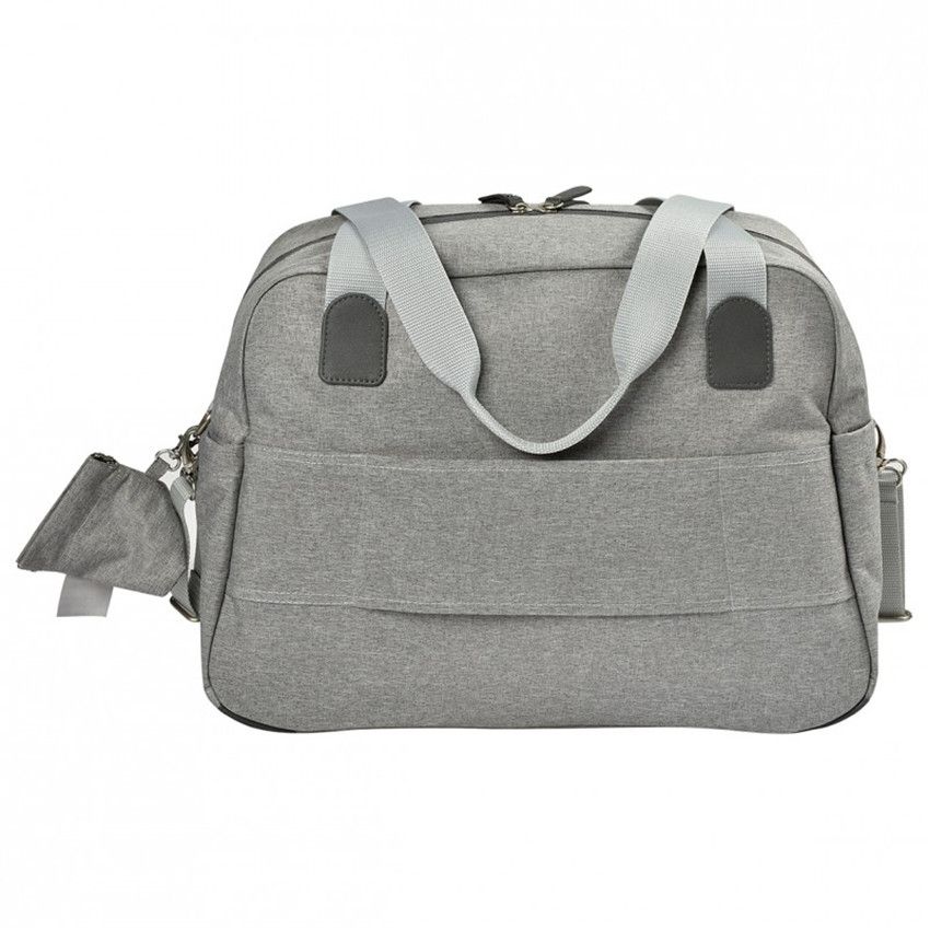 Sac à langer Genève II - Gris chiné - Ecru