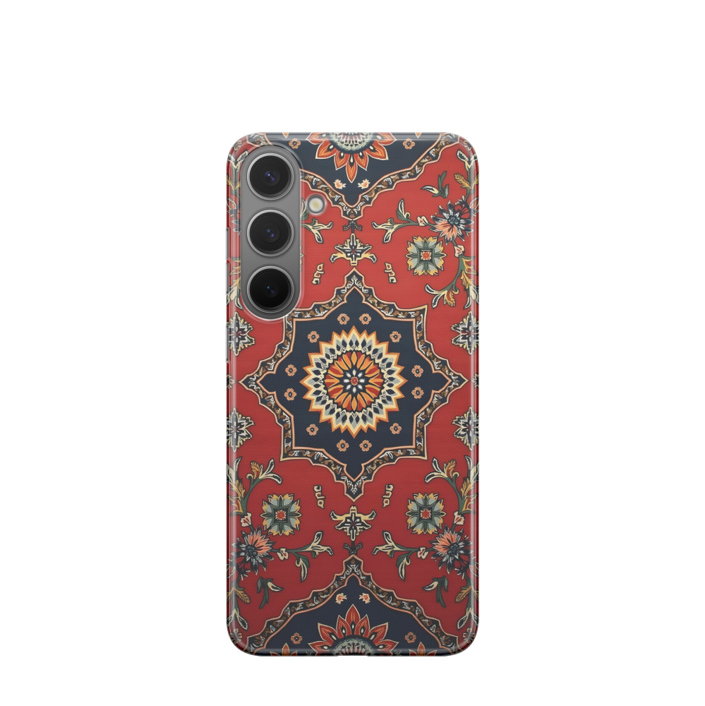 Samsung Galaxy S24 Plus Gummi Hülle Persisches Teppich-Ornament - Rot