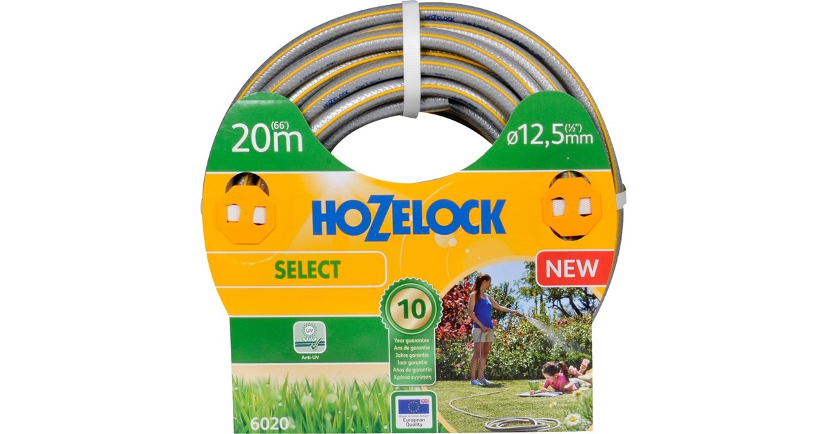 Hozelock6020 Select Slang  (Grijs/geel, 20 meter, Ø 12,5 mm)