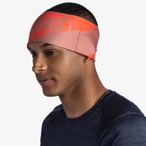 Bandeau cache cou randonnée BUFF COOLNET UV WIDE HEADBAND ARTHY NECTARINE