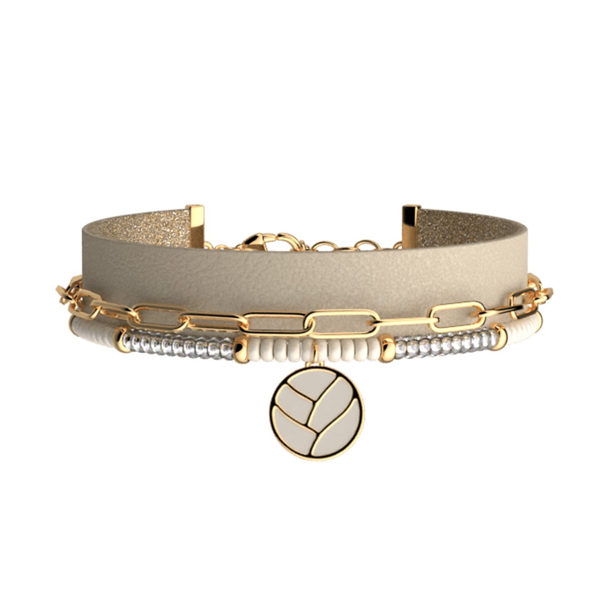 Bracelet Les Cadettes triple rangs lotus