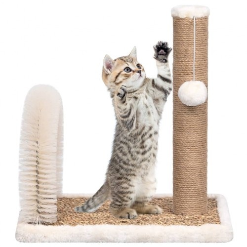 Arranhador para Gatos vidaXL com Arco de Escova, Marrom