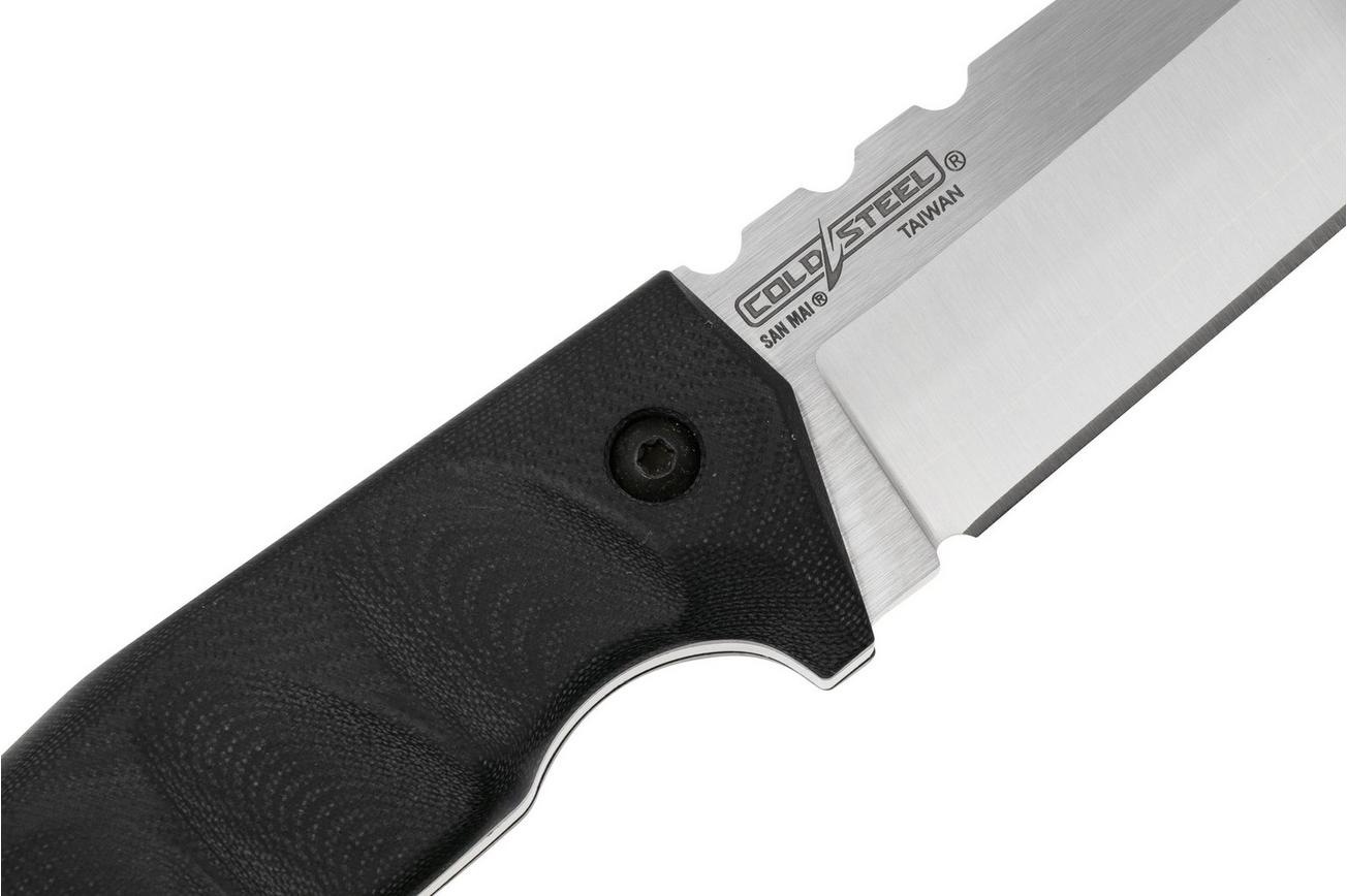 Cold Steel Warcraft Tanto 13U, Satin San Mai, Black G10 vaststaand mes, Lynn C Thompson design
