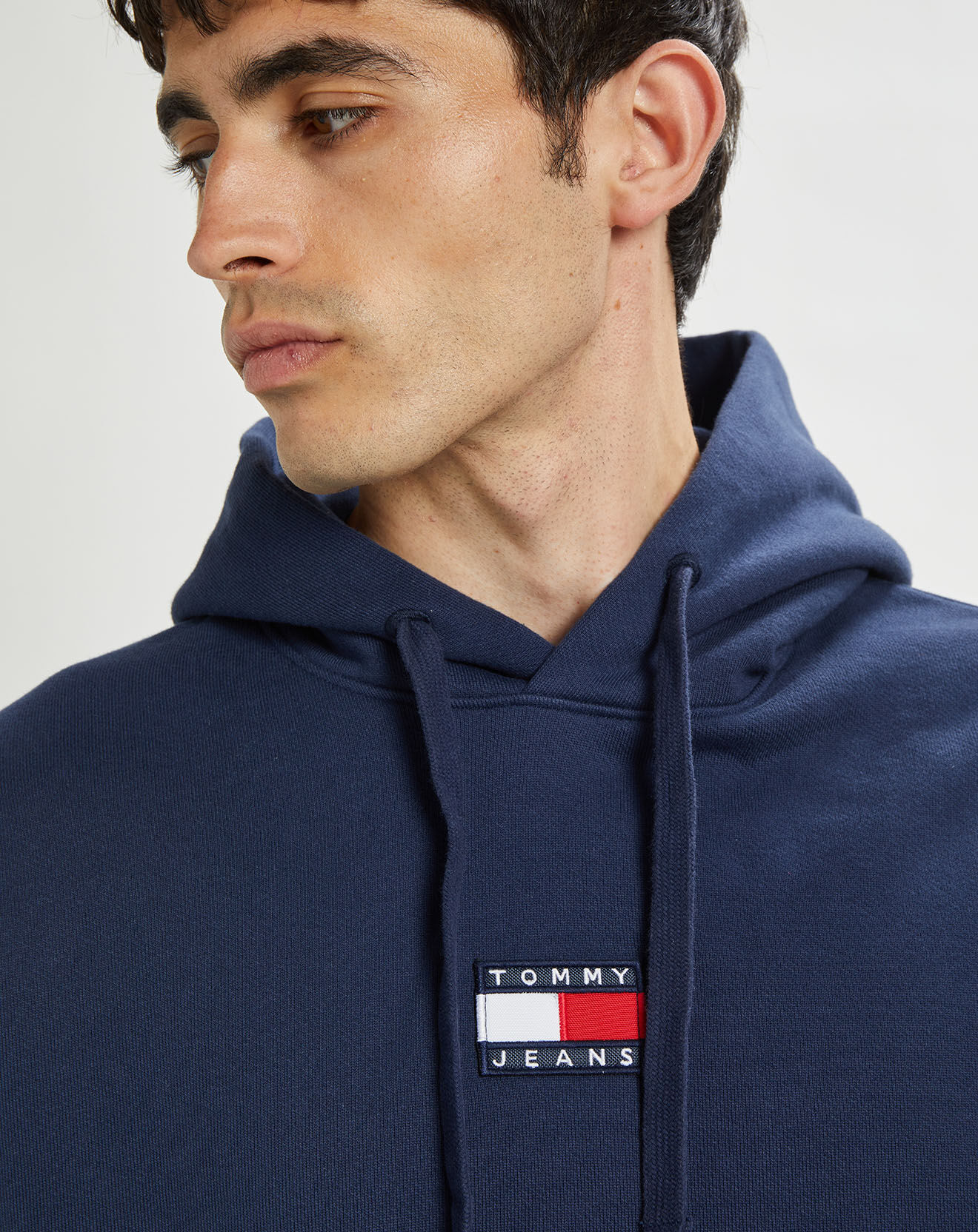 Tommy Jeans Sweat à capuche Tommy Badge bleu marine