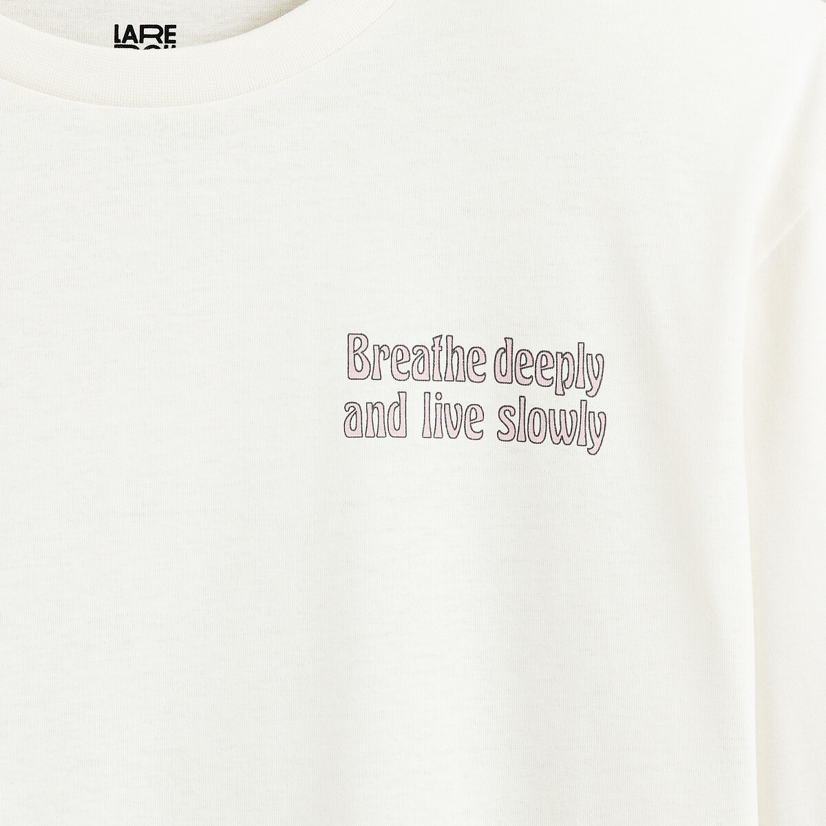 COLEÇÕES LA REDOUTE<br>Camiseta de manga comprida com texto