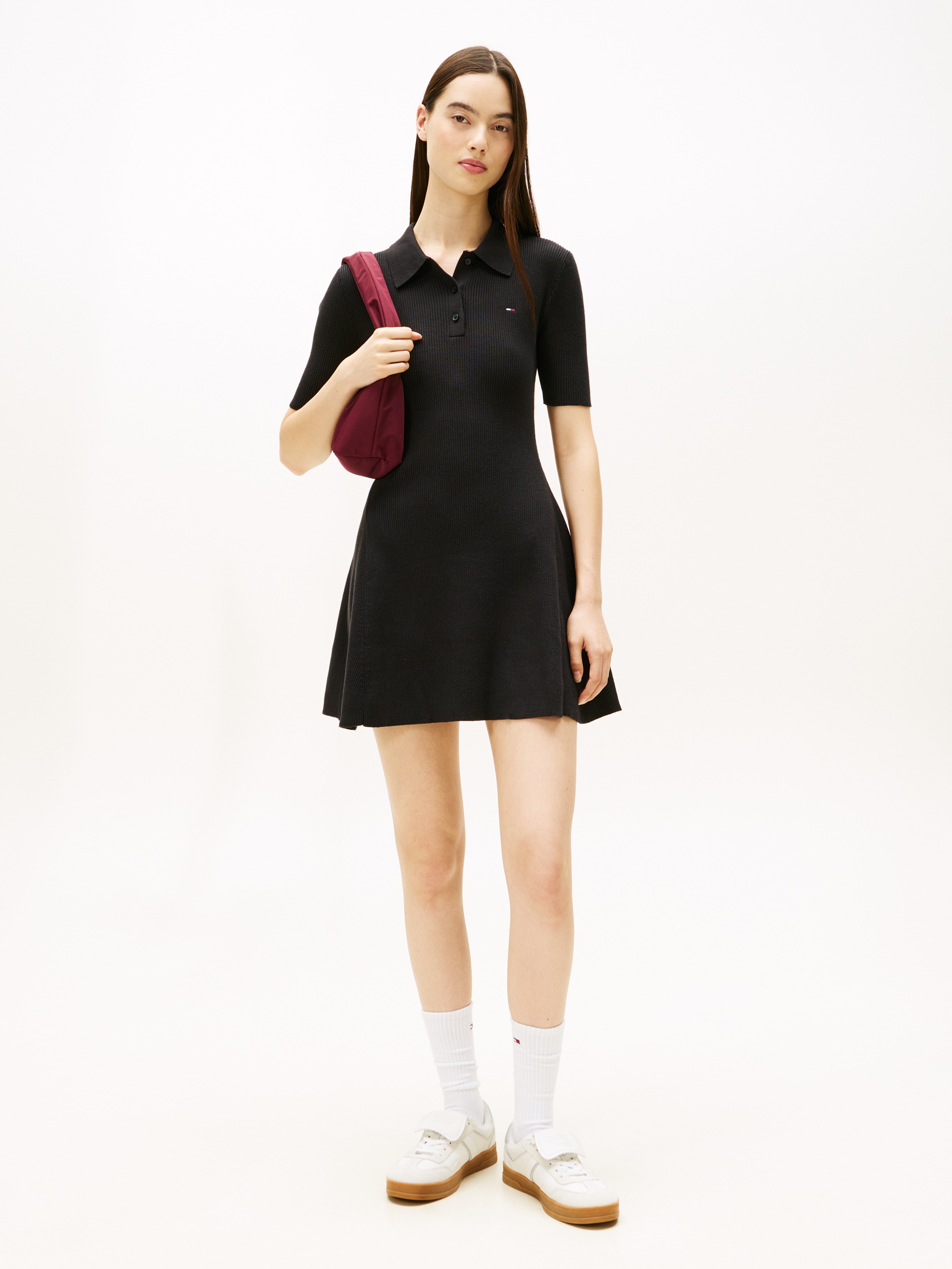Tommy Jeans Polokleid »TJW F&F SWEATER POLO MINI DRESS«