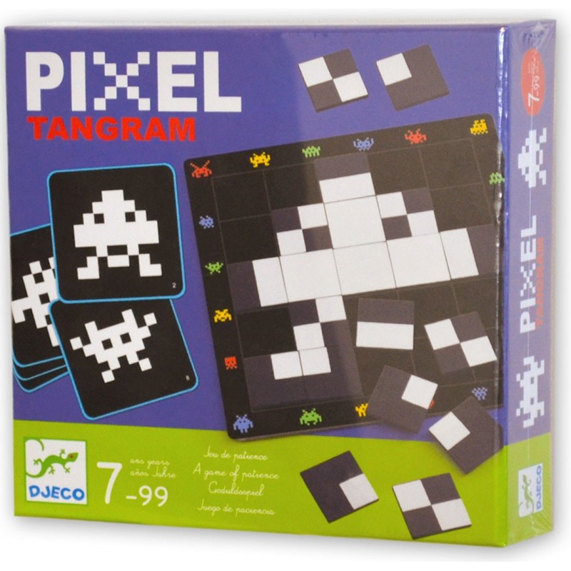 Pixel tangram
