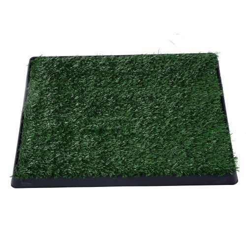 Banheiro Pawhut com gaveta, efeito grama, preto e verde, para cães.