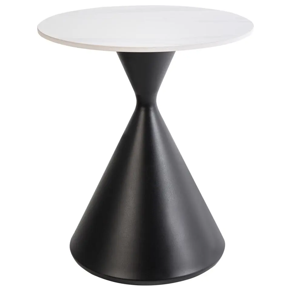 HAIWEE - Bijzettafel - Zwart/Wit - Gesinterde steen