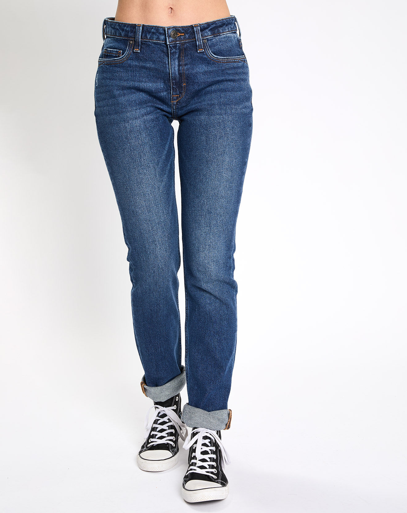 Esprit Jean droit bleu foncé