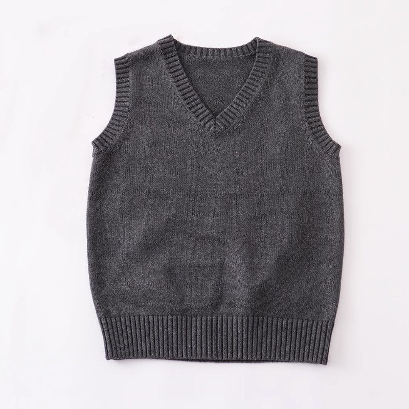 FR - V-hals effen trui vest