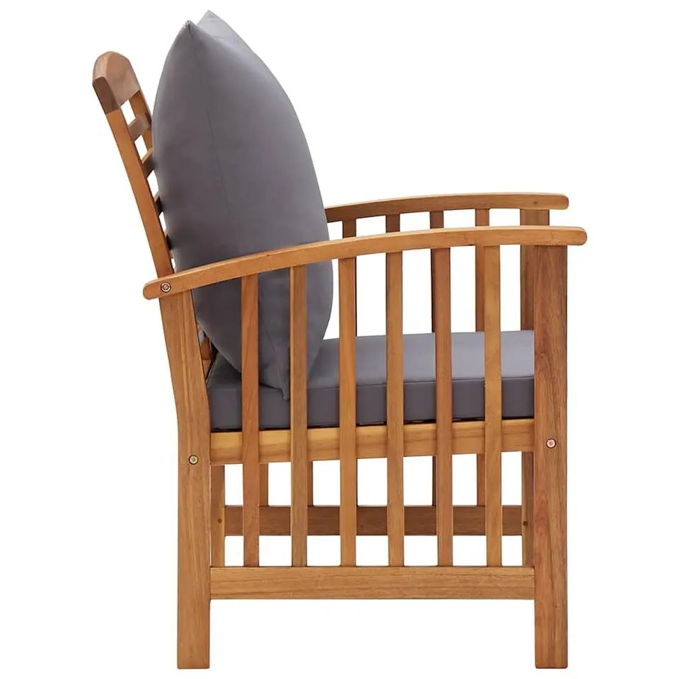 vidaXL - Tuinstoel - Grijs - Hout