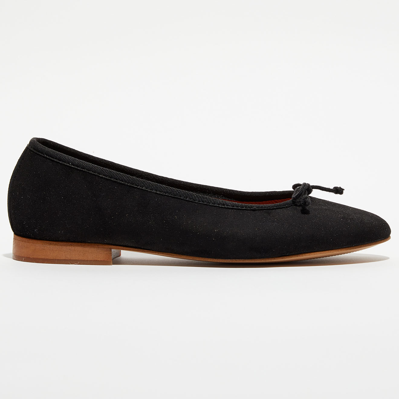 Quartier Latin Ballerines en Velours de Cuir Jeanne noires