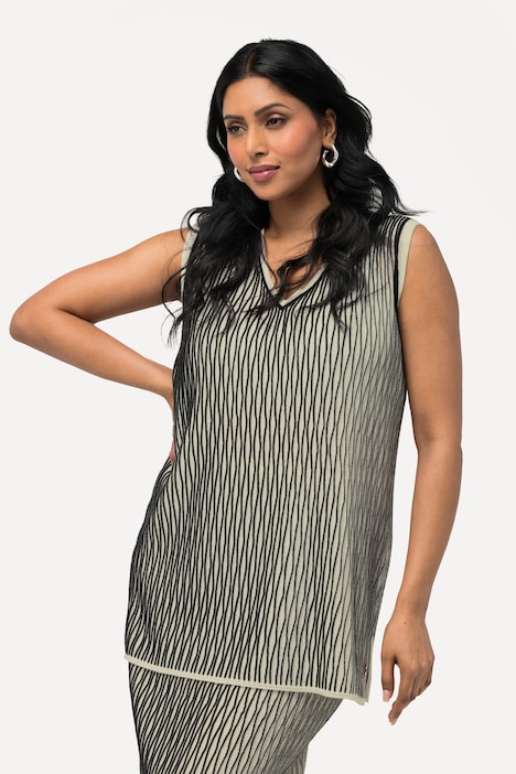 Stricktop, Wollmix, V-Ausschnitt, ärmellos