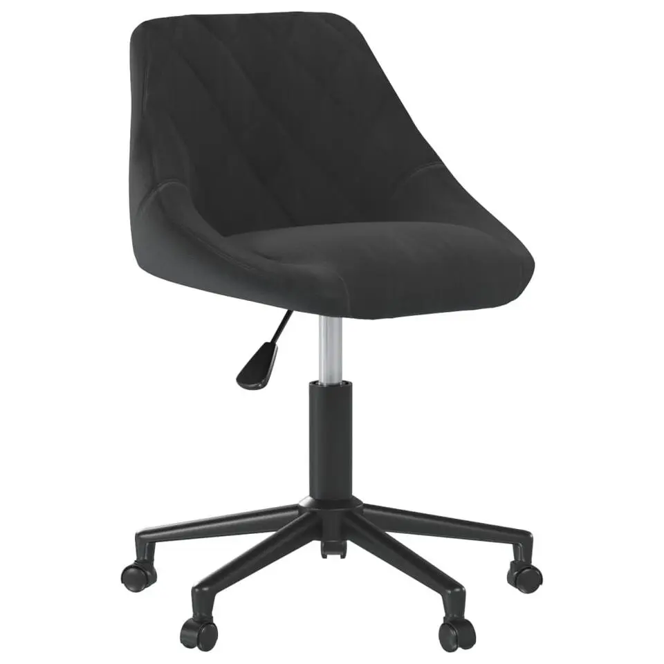 vidaXL - Bureaustoel - Zwart - Fluweel