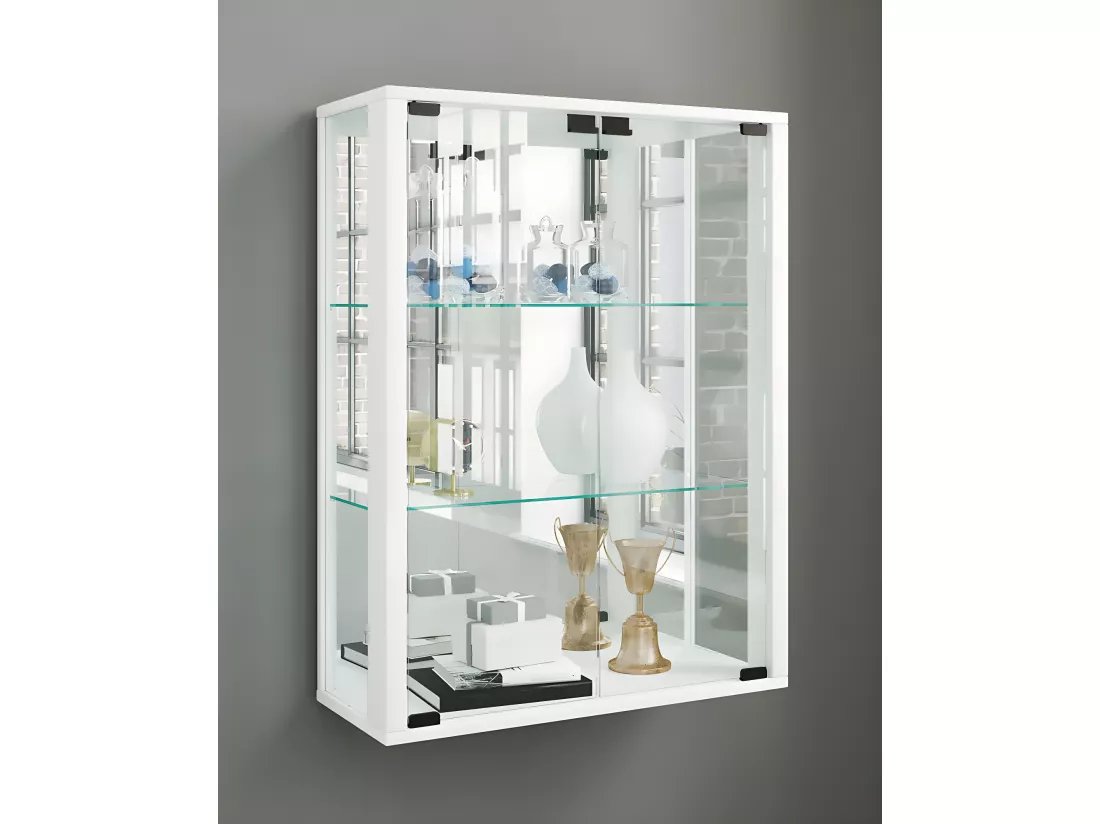 Vitrine murale verre vitrine Udina miroir