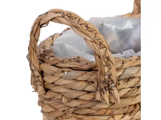 Panier ovale en corde avec anses 24x15x12h cm