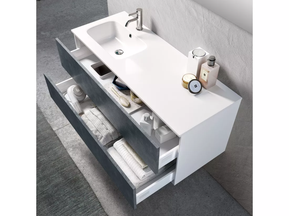 Ensemble de salle de bain vasque SX 4 pièces IGEA blue pierre