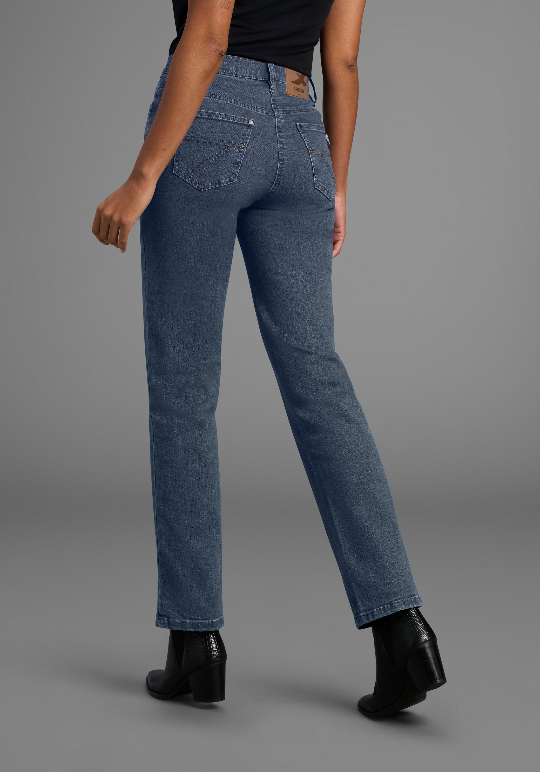 Arizona Gerade Jeans »Annett«, bequeme Passform,  5-Pocket-Style,  hohe Taille