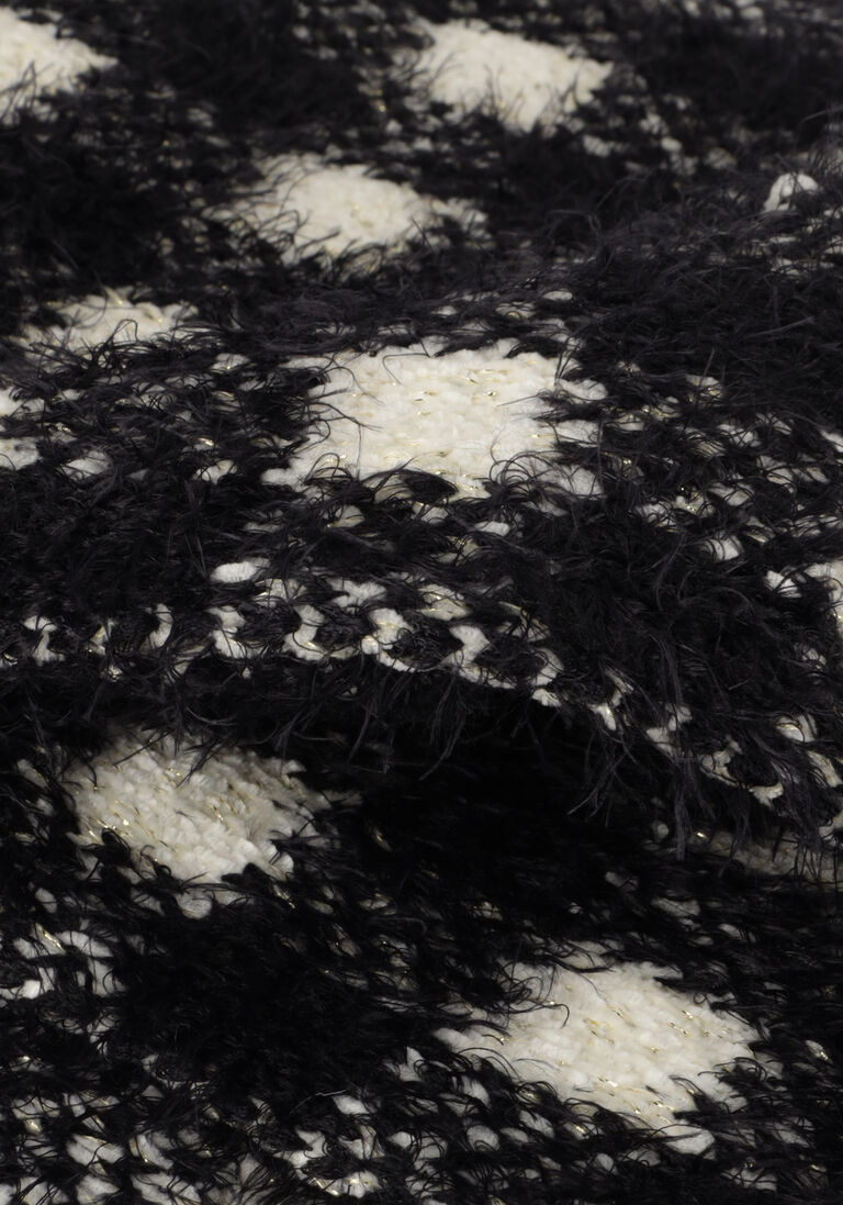 LIU JO zwarte liu jo sjaal check scarf/shawl