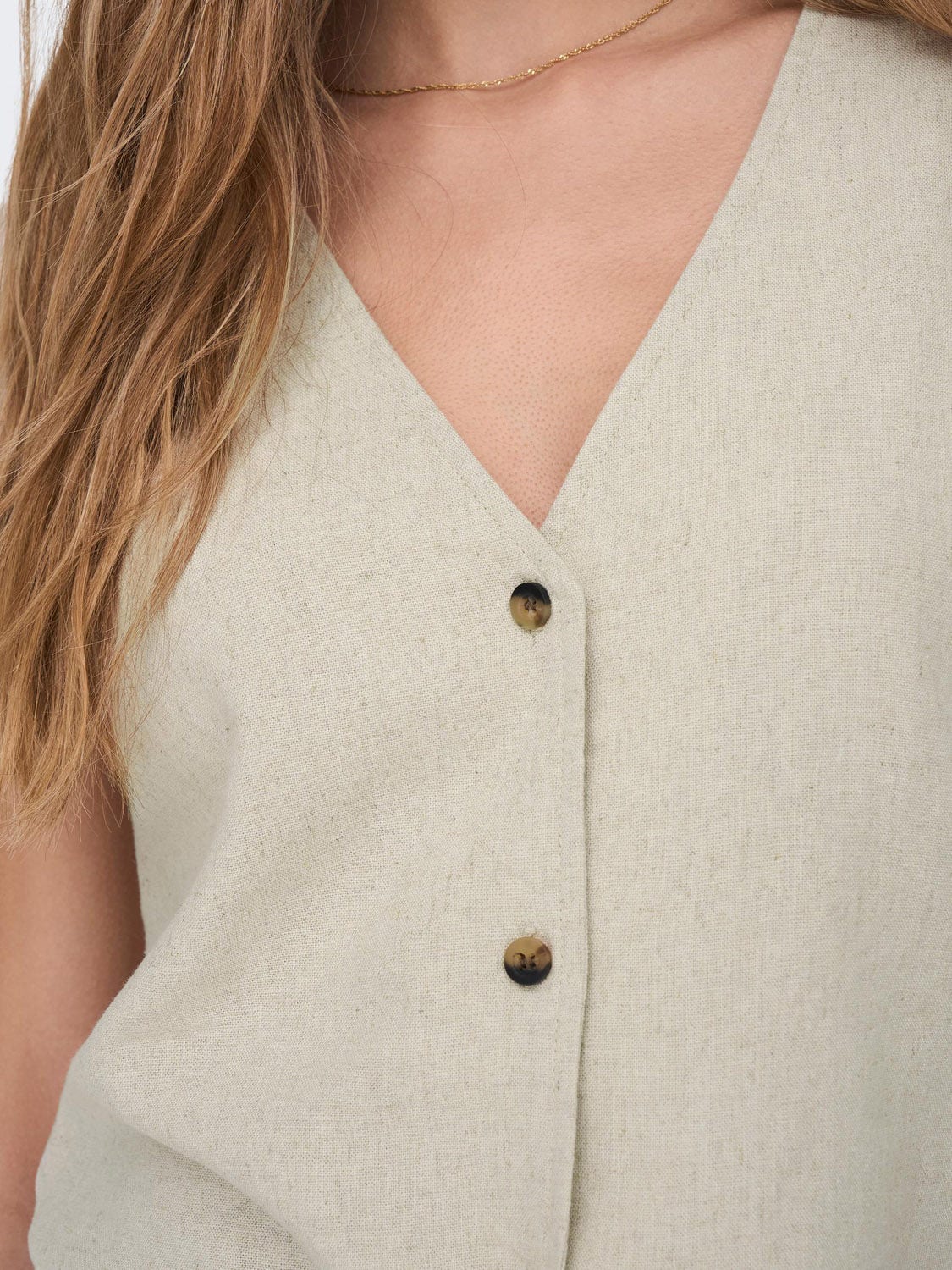 Jacqueline De Yong  Say Linen Knot Shirt