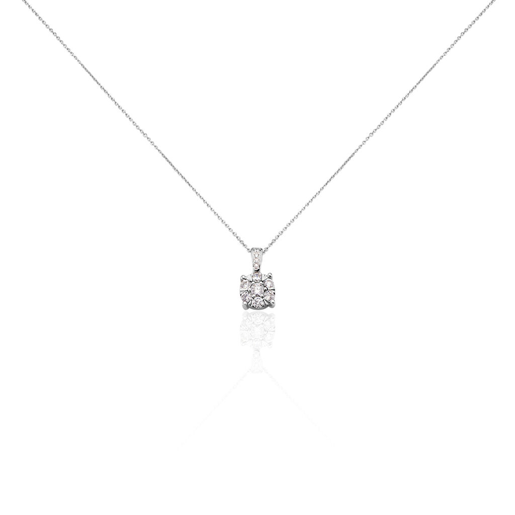 Collier Nazare Or Blanc Oxyde De Zirconium