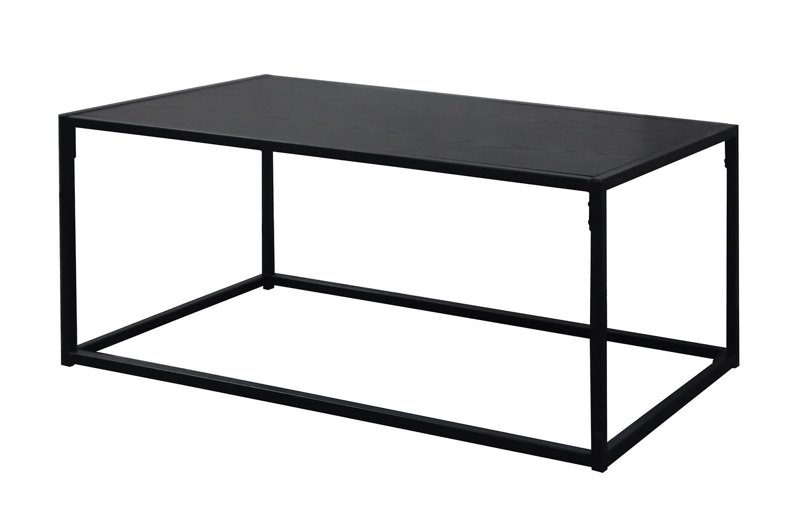 Derby sofabord Sort plate med sortlakkert understell