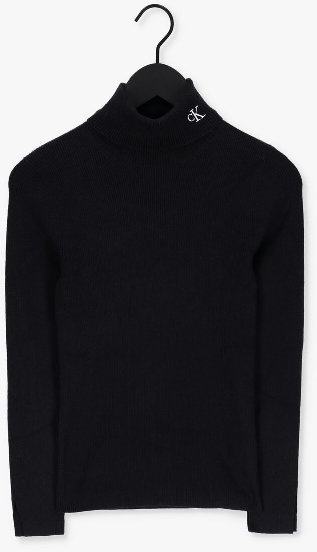 CALVIN KLEIN zwarte calvin klein trui ck tight roll neck sweater
